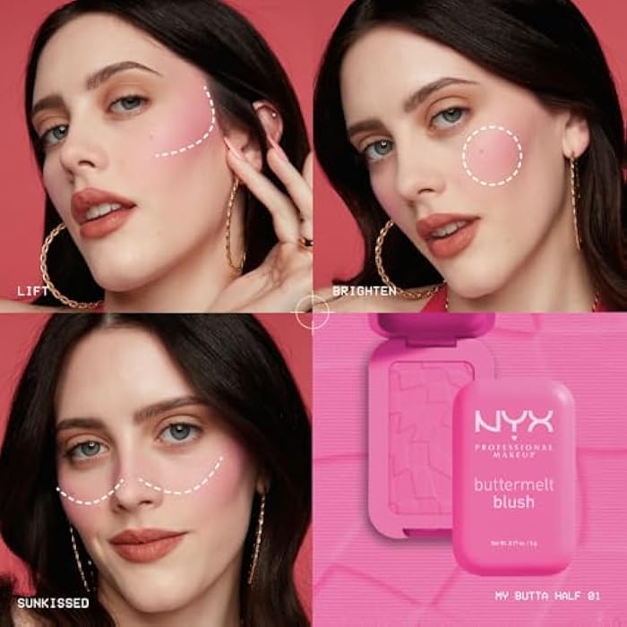 Nyx Professional Makeup, Buttermelt Blush, Blush, Tone For The Butta (Pink) - Image 5